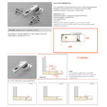 Петля Silentia + Series 700 Key-hole/Snap-on 45x9, 5 мм, 90 градусов, с доводчиком, Salice