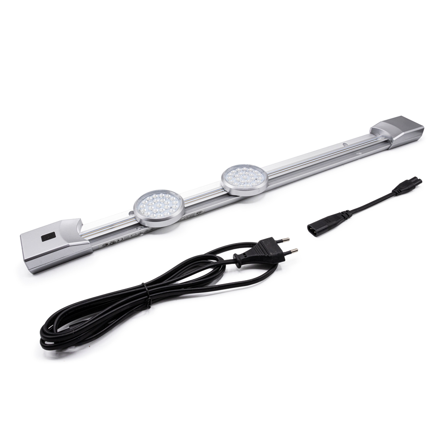 Светильник LED Shine-2, 220В, трек 56 см, 2х1,7 Вт (5000К), ИК сенсор, сетевой шнур 1,8м