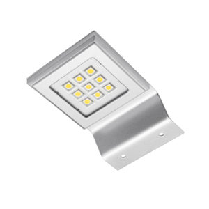 411452 Светильник LED 21101, 5050LED-9шт, 12В, матовый хром, 1,6 Вт(4000К), кабель1,5м с коннектором