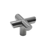 Ручка кнопка EQUIS, 0614040Z01, темный хром, 40x40 мм, Viefe