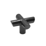 Ручка кнопка EQUIS, 0614040Z03, полированный черный никель, 40x40 мм, Viefe