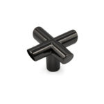Ручка кнопка EQUIS, 0614040Z03, полированный черный никель, 40x40 мм, Viefe