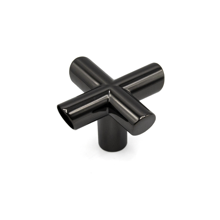 Ручка кнопка EQUIS, 0614040Z03, полированный черный никель, 40x40 мм, Viefe
