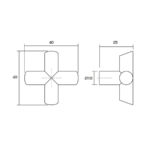 Ручка кнопка EQUIS, 0614040Z07, полированная латунь, 40x40 мм, Viefe