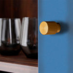 Ручка кнопка ARPA, 0583022L291, брашированная латунь, d22 мм, Viefe