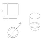 Ручка кнопка ARPA, 0583022L30, черный, d22 мм, Viefe