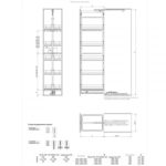Пенал MAXIMA EVO Cargo Maxi 300 мм, крепление верх- низ, H1900-2100 мм, рама + 6 полки, БЕЗ направляющих, металл хром/пластик белый, Rejs
