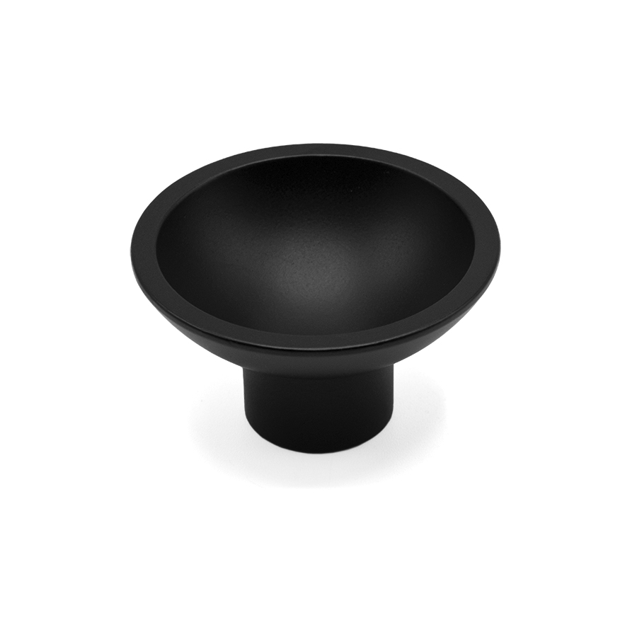 Ручка-кнопка Tazza 11.4193.12 черный мат. лак, D53, Metakor
