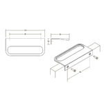 Ручка RIM, 0552096Z618, шампань, 96 мм L120 мм, Viefe