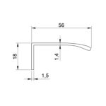 Ручка RIM, 0552096Z618, шампань, 96 мм L120 мм, Viefe