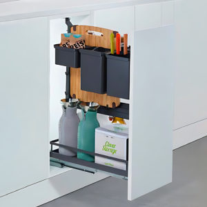 DISPENSA Junior Slim / YOUBOXX 300 мм Комплект, H640 - 728 мм, 1 полка ARENA style + YOUBOXX № 5, цвет антрацит, Kesseböhmer