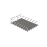 DISPENSA Junior Slim 400 мм Комплект, H640 - 728 мм, 2 полки ARENA classic, цвет титан, дно серое, Kesseböhmer