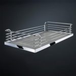 DISPENSA Junior Slim 400 мм Комплект, H640 - 728 мм, 2 полки ARENA classic, цвет хром, дно серое, Kesseböhmer