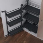 TANDEM II 600 мм Комплект, Н800 мм, 3 + 3 полки ARENA style, цвет антрацит, антислип, Kesseböhmer