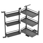 TANDEM II 600 мм Комплект, Н800 мм, 3 + 3 полки ARENA style, цвет антрацит, антислип, Kesseböhmer
