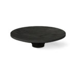Ручка мебельная деревянная Luna HL-005M, d130мм, материал дуб, цвет черный, 16 мм
