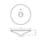 Ручка мебельная деревянная Luna HL-005M, d130мм, материал дуб, цвет коричневый, 16 мм