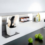 LINERO MosaiQ Профиль 900 мм с 2 заглушками, соединителем и крепежом, алюминиевый, цвет сталь нержавеющая, Kesseböhmer