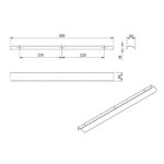 Ручка-скоба Touquet C8.500550.93 анодированный брашированный никель, 2х225/550, Metakor