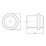 Дверной упор GRAF, 8009027L24, сталь, 27х28 мм, Viefe