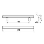 Ручка RE33-160-L36, Pencil, черный суперматовый, 160мм, Gamet