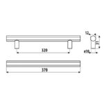 Ручка RE33-320-L36, Pencil, черный суперматовый, 320 мм, Gamet