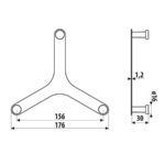 Крючок WS106-L2 структурный черный, Gamet