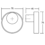 Крючок ORBIT, P7007075ZM226, матовый черный /медь, 75х75х45 мм, в инд упаковке  Viefe