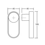 Крючок ORBIT, 7007045ZM226, матовый черный/медь, 45х105х45 мм, инд упаковка, Viefe