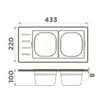 Контейнер Omoikiri DC-02-2-IN