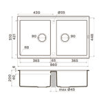Omoikiri Kitagawa 86-2-WH Artceramic/белый кухонная мойка