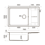Omoikiri Sumi 78A-LB-WH Artceramic/белый кухонная мойка