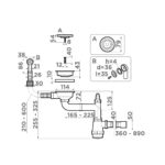 Арматура для одночашевых моек с круглым переливом Omoikiri WK-1CL-R-AB022