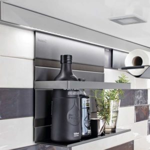 LINERO MosaiQ Полка с рейлингом 350 x 110 x 300 мм, цвет антрацит, Kesseböhmer