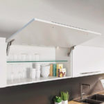 FREEspace Forte Pto Комплект подъемников тип H левый и правый + 1 толкатель Push to Open + 2 крышки декоративные + 2 крепления к фасаду, H 350-650мм, цвет серый/никель, Kesseböhmer