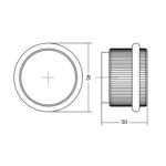 Дверной упор ARPA, 8011045L24, сталь, 45х30 мм, Viefe