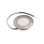 Светильник LED мебельный встраиваемый Polus-E, белый корпус, 220В, 3,2 Вт, 3000K, никель матовый, 7LED, 130Лм, кабель0,2м