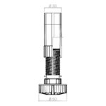 Регулируемая опора с увеличенной регулировкой, высота 150/180, полистирол, Unionplast