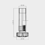Регулируемая опора с увеличенной регулировкой, высота 100/130, полистирол, Unionplast