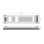 Источник питания стаб. напр. для LED, плоский, 220VAC/12VDC, max 200Вт, IP20, с защ. от КЗ, и перегрузки, алюм.корп. 306х53х22мм