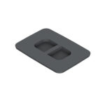Крышка для ведер 7л/9л пластмасса графит, Rejs