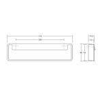 Ручка FOLD, 0542128ZM2, матовый черный, 128 мм, L174 мм, Viefe.