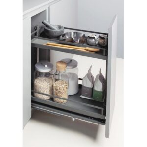 DISPENSA Junior Slim 300 мм Комплект, H640 - 728 мм, 2 полки ARENA style, цвет антрацит, Kesseböhmer