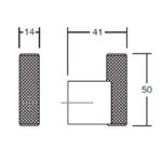 Крючок GRAF, 7009014L30EI, черный, 14x41x50 мм, Viefe