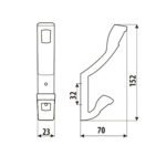 Крючок RW 0804 хром глянцевый, Gamet