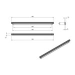 Ручка-скоба Line 70.4196.24, брашированное золото, 320/360, Metakor
