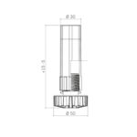 Регулируемая опора H100 со стандартной  регулировкой (+15/-5), полистирол, Unionplast