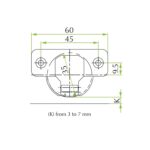 Петля Integra 2-Ways 45x9,5 с доводчиком для внутр. двери,  FGV