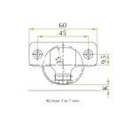 Петля Integra 2-Ways 45x9,5 с доводчиком 45 град.,  FGV