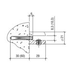 Кронштейн 3.02.02 S=8-10 мм, золото, Lincos